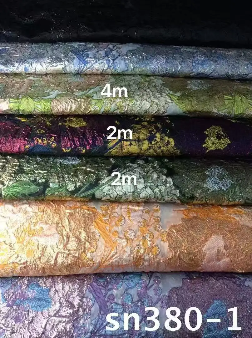 YX1166 2026 New 100 Polyester Green 3D Yarn-Dyed Jacquard Florals Fabric Nigerian Guinea Brocade Fabrics for Women - 图片 6