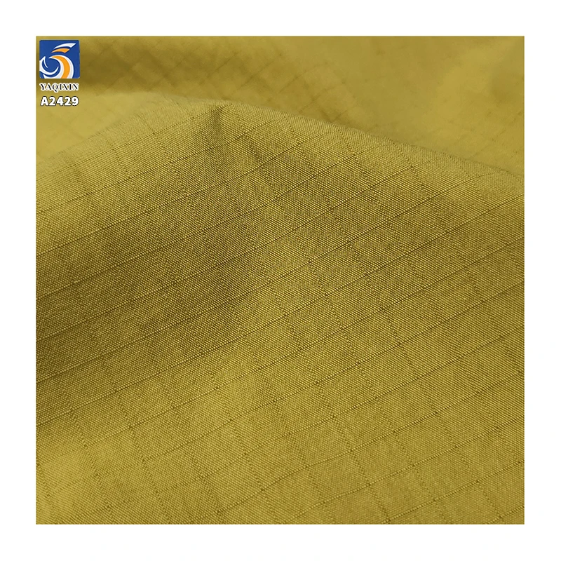 A2429 150g/m² 78% Cotton and 22% Nylon Blended 0.7cm Jacquard Plaid Fabric Textured Shirt Dress Wash-Free Plaid Fabric - 图片 4