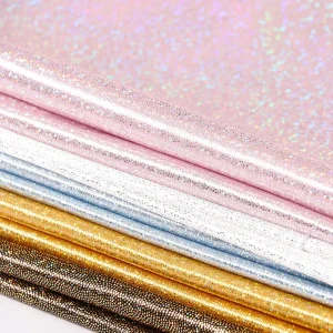 A002-3 New Material Knitted Custom Polyester Spandex Shiny Flash Stretch Fabric Stage Dress Swimsuit Shiny Fabric for Woman