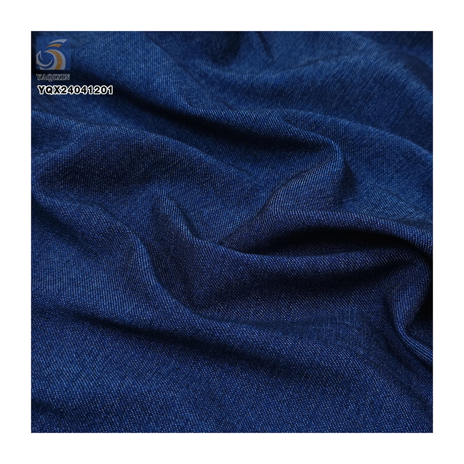 MOQ 5 Meters Wholesale 200gsm Jeans 100% Cotton Denim Washed Fabric 6 OZ Dark Denim Fabric for Sale - 图片 4