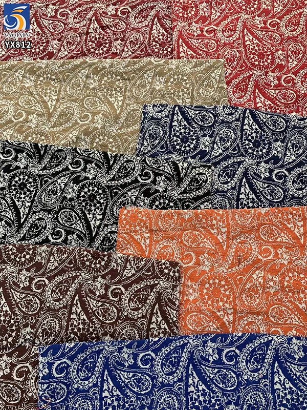 YX813 Ethnic Style Design Cashew Flower Woven Polyester Cotton Jacquard Chiffon Fabric for Clothing Home Fabric Tablecloth - 图片 3