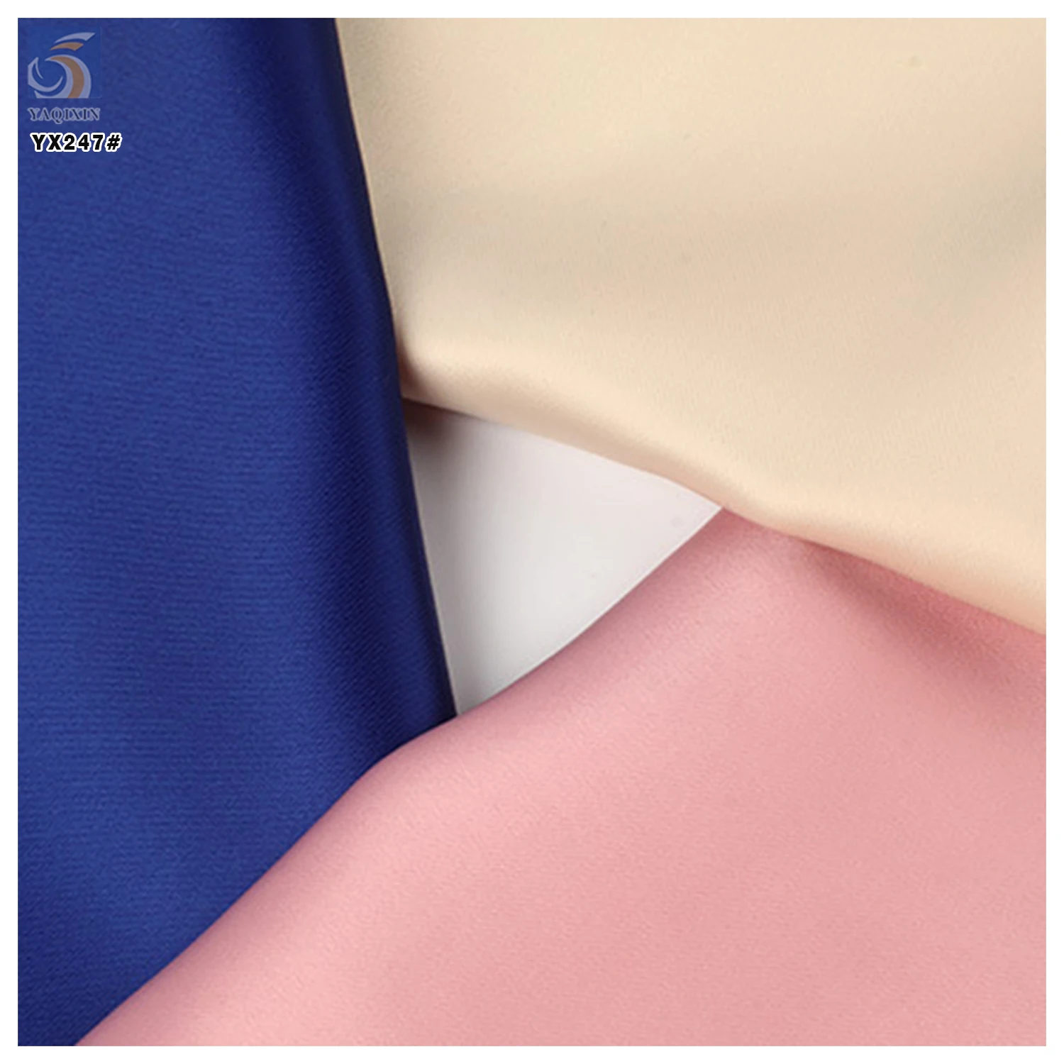 YX37 Pink Soft 220gsm Wrinkle-Resistant Polyester Matte Satin Fabric Wedding Dress Evening Gown Satin Fabric - 图片 5