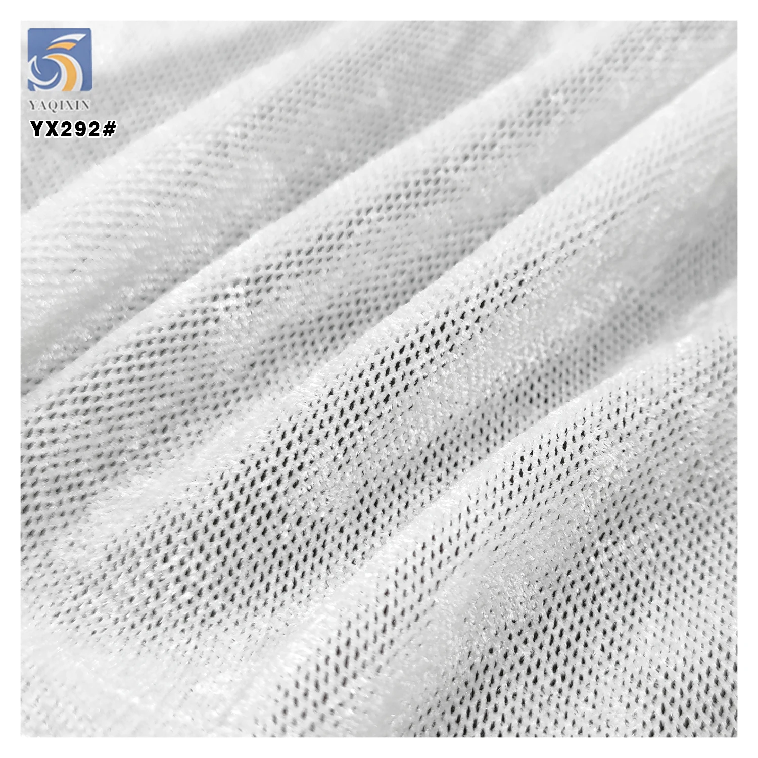 YX292 40D 100gsm 92 Polyester 8 Spandex Stretch Glossy Velvet Mesh Fabric 4 Way Stretch Velvet Net Power Mesh Fabric - 图片 6