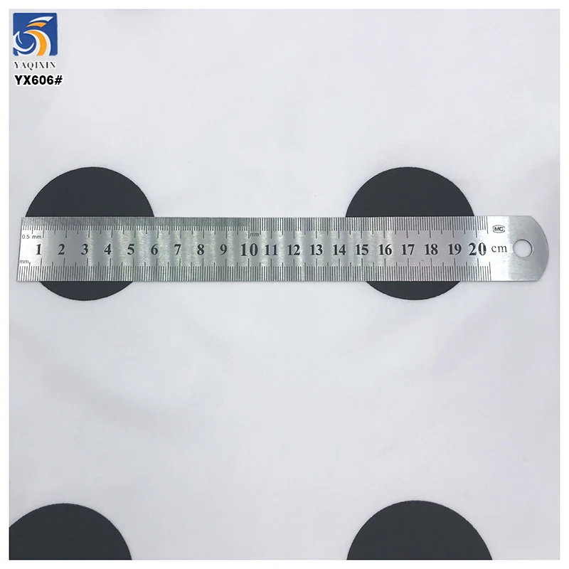 YX606 Classic Design 100D 100gsm Polyester 3MM Polka Dot Digital Printed Chiffon Fabric for Women's Long Dress - 图片 4