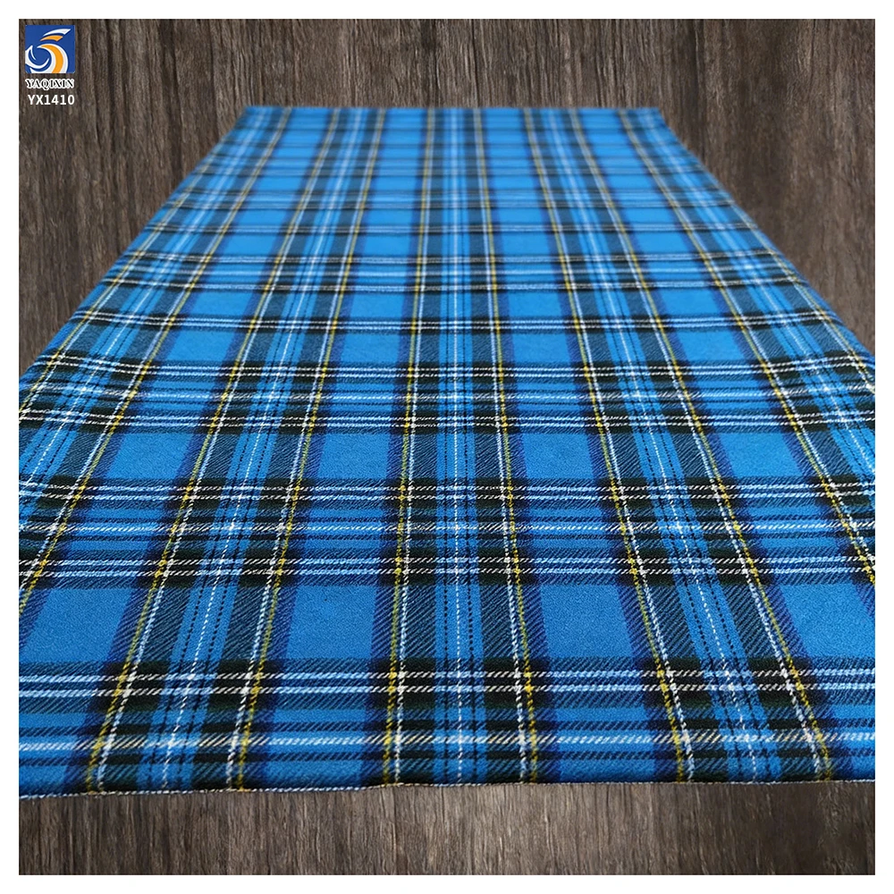 YX1410 145CM 170gsm High Quality Polyester Cotton TR Fabric Ghana Blue School Uniform Striped Yarn Dyed Fabric - 图片 3