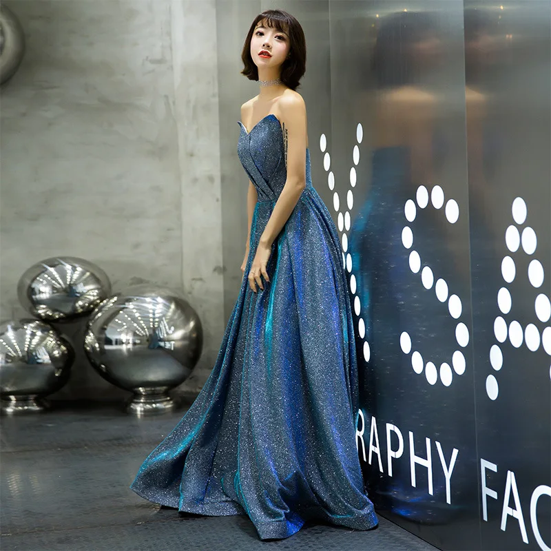 LF002-1 High Quality Glitter 95% Polyester 5% Spandex Lurex Rib Knit Stripe Fabric for Party Dress - 图片 5