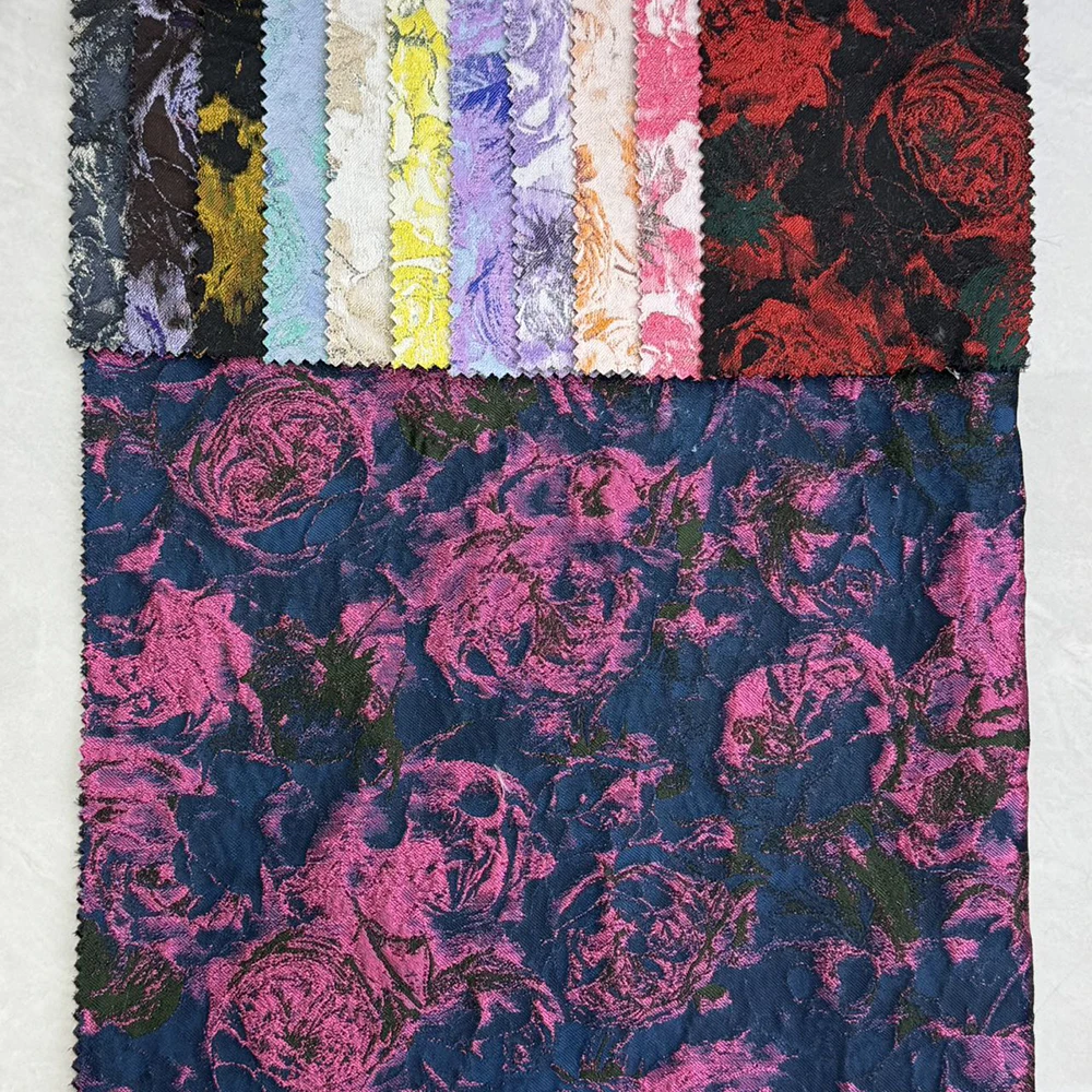 YX1238 Guangzhou China Suppliers Customized Brocade Fabrics Textiles Poly Jacquard Brocade Fabric for Home Textile Dress - 图片 2