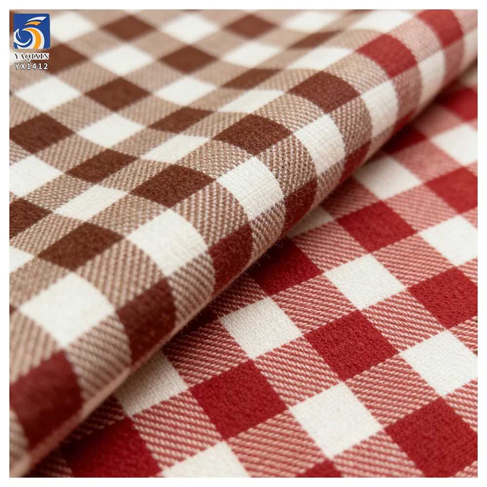 YX1412 190gsm High Quality TR 30 Polyester 70 Cotton Yarn Dyed Plaid Fabric for Fashion Women Dresses and Shirts - 图片 6