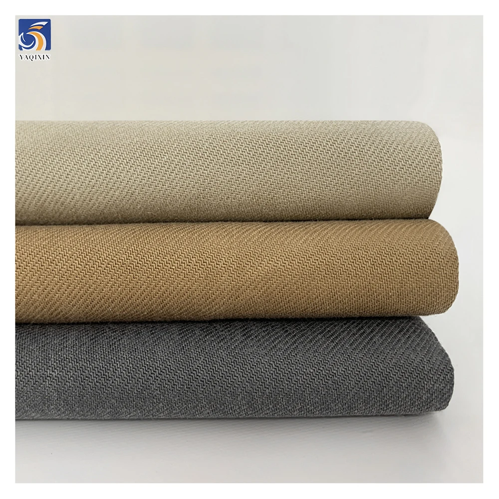 A2472 300gsm Heavyweight Khaki Lyocell Twill Fabrics Wholesale 40% Cotton 60% Lyocell Fabric for Men's Shirt Jacket - 图片 3