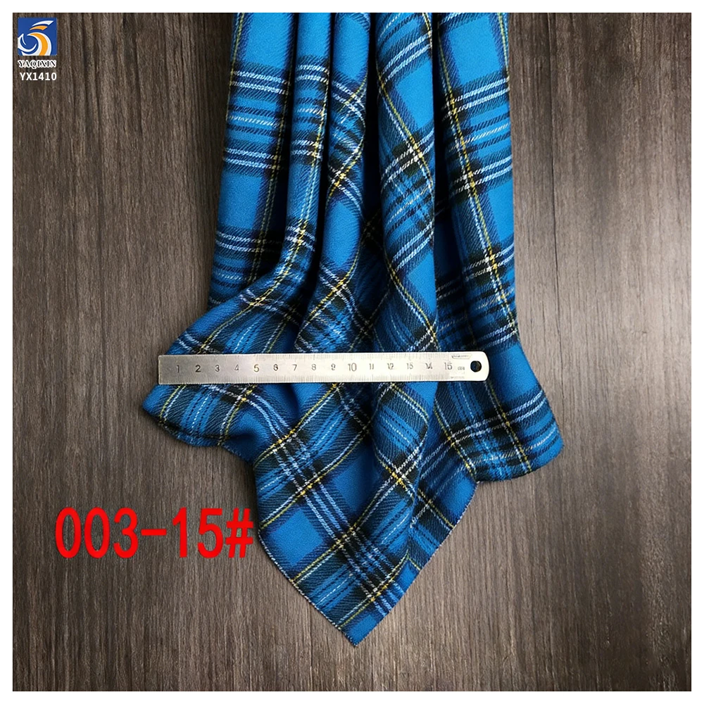 YX1410 145CM 170gsm High Quality Polyester Cotton TR Fabric Ghana Blue School Uniform Striped Yarn Dyed Fabric - 图片 4