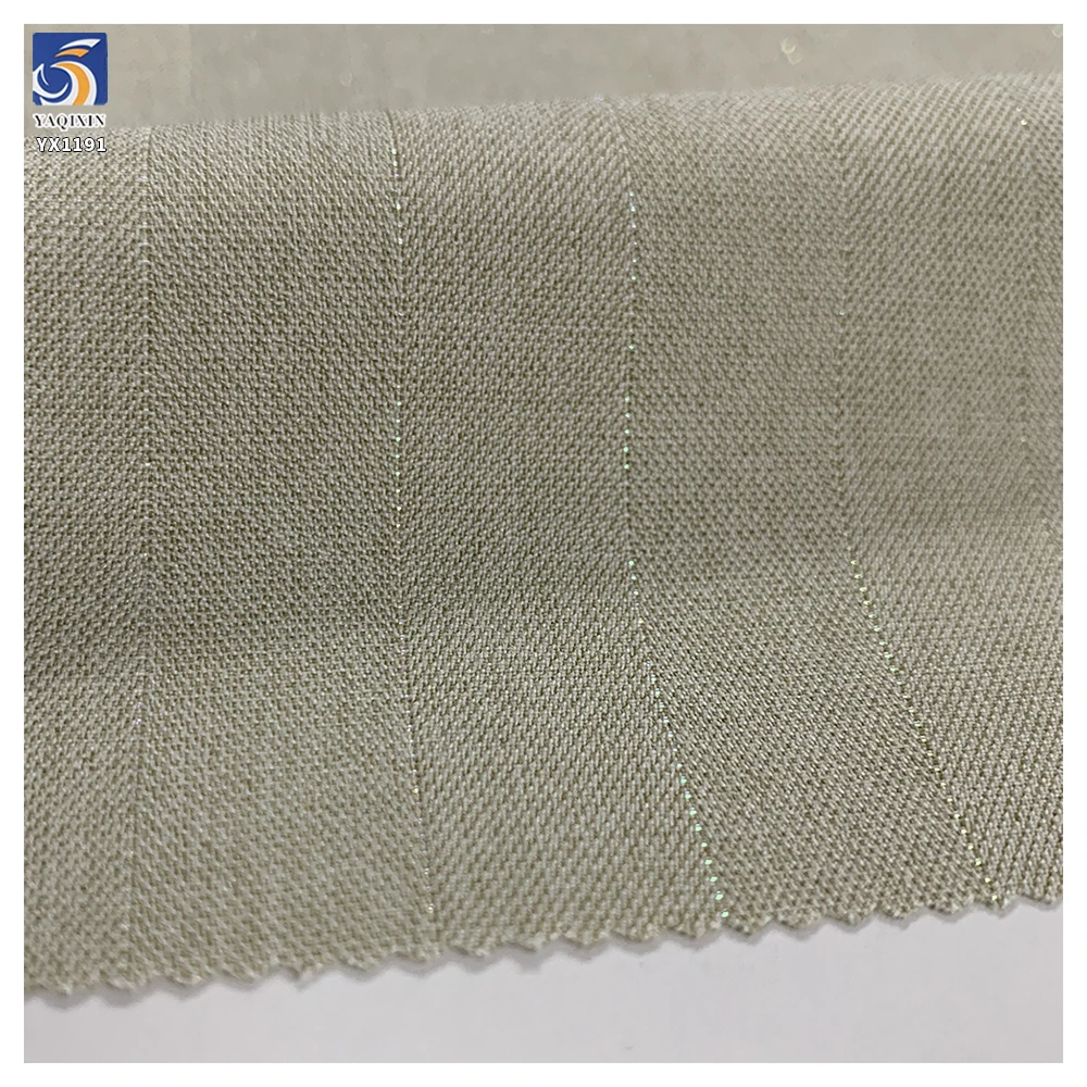 YX1191 210gsm 95% Polyester 5% Spandex Big Herringbone Twill Fabric for Woven Khaki Stretch Pants Jacquard Striped Fabric - 图片 2