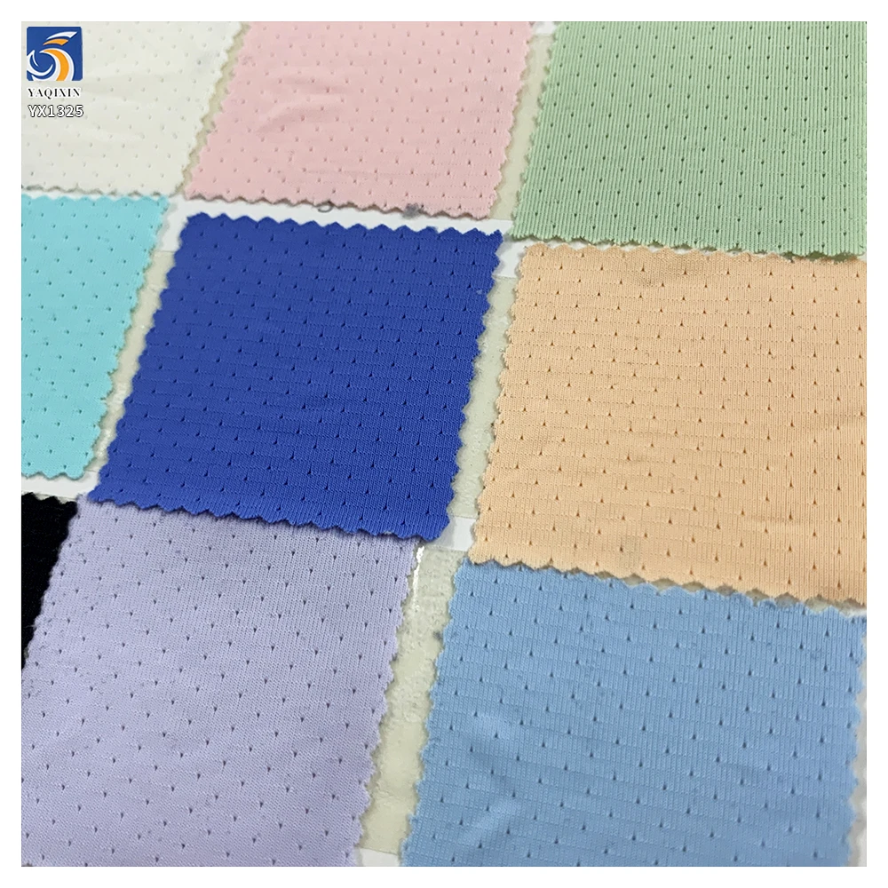 YX1325 165g 88% Nylon 12% Spandex Sports T-Shirt Fabric China Wholesale Nylon/Spandex Stretch Knit Bird Eye Fabric - 图片 4