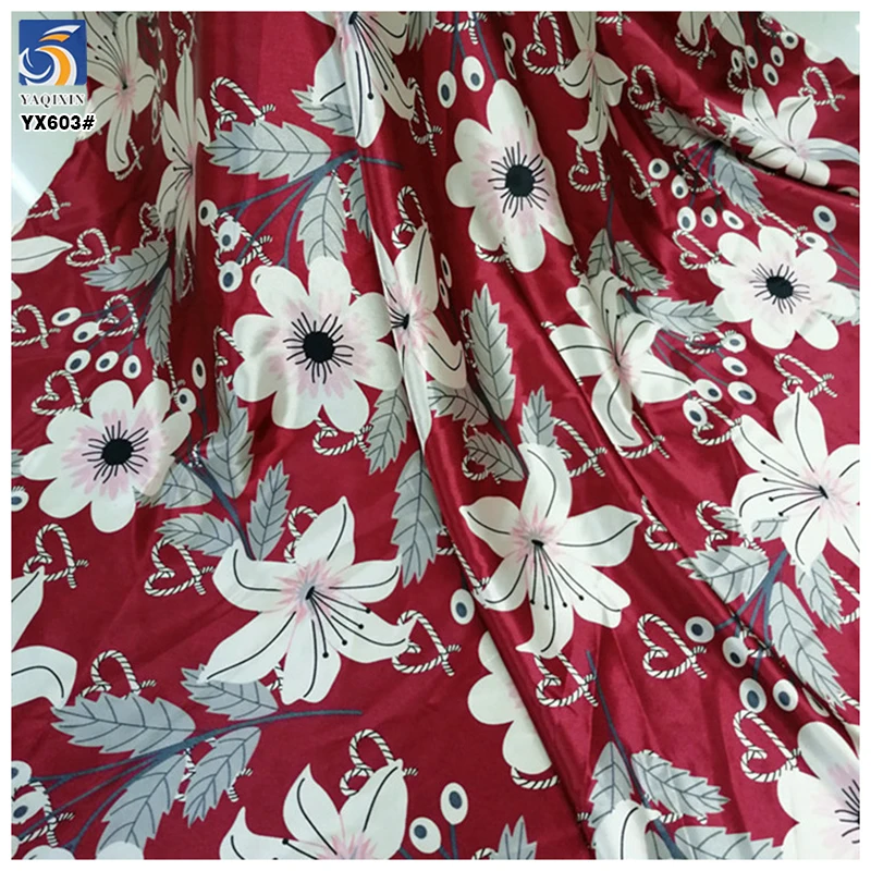 YX603 China Cheap Imitation Silk Digital Printed Satin Fabric Large Flowers Print Fabric for Paris Catwalk Wear - 图片 6