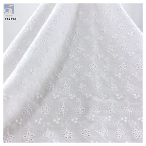 YX239 Good Quality Custom Woven Water Soluble Floral 100% Cotton Embroidery Lace Fabric