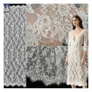 YX1102 300*150CM Apparel-Wedding/Special 0ccasion Customized Color Eyelash Lace Fabric Beaded 3D Lace Fabric for Africa