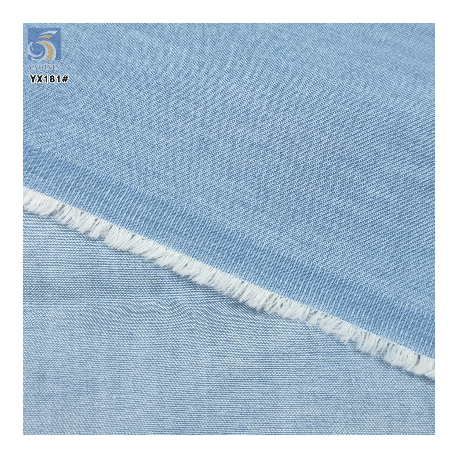 YX181 Wholesale Price Custom Thin Material Washed 4 oz Plain Denim Lightweight Cotton Fabric - 图片 4