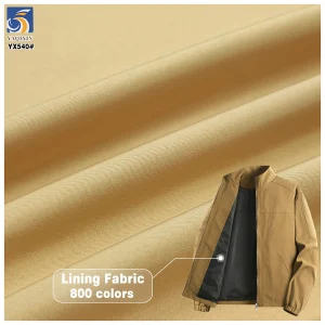 YX540 Wholesale Khaki Taffeta Fabric 100% Polyester 300T Pongee Lining Fabric Price Per Meter by Roll