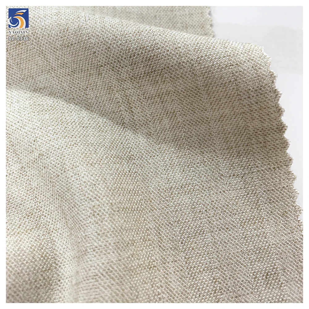 SL-1336 New 280g Ecru Color Herringbone Wool Blend Stretch Suiting Fabric Polyester Rayon 5 Spandex Suit Stretch Fabric - 图片 3