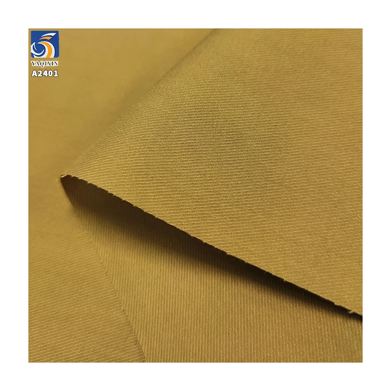 A2401 T400 130gsm Cavalry Twill Cotton Fabric Stretch Wash-Free Cotton Feel Anti-Wrinkle Polyester Cotton Khaki Twill Fabric - 图片 4