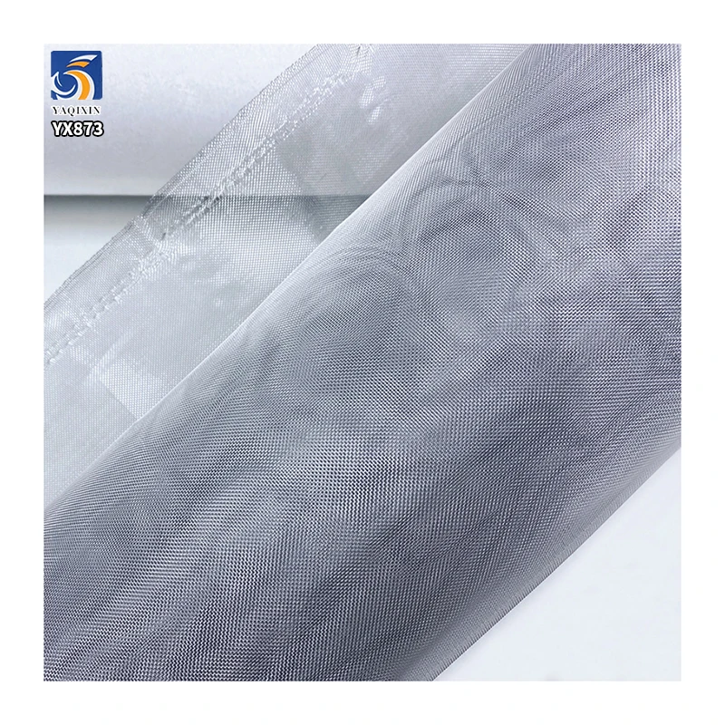 YX873 Wholesale Hard Feel Plain Tulle Width 160cm Knitted 40D 100 Polyester Shiny Mesh Fabric for Mosquito Nets Bags Skirt - 图片 3