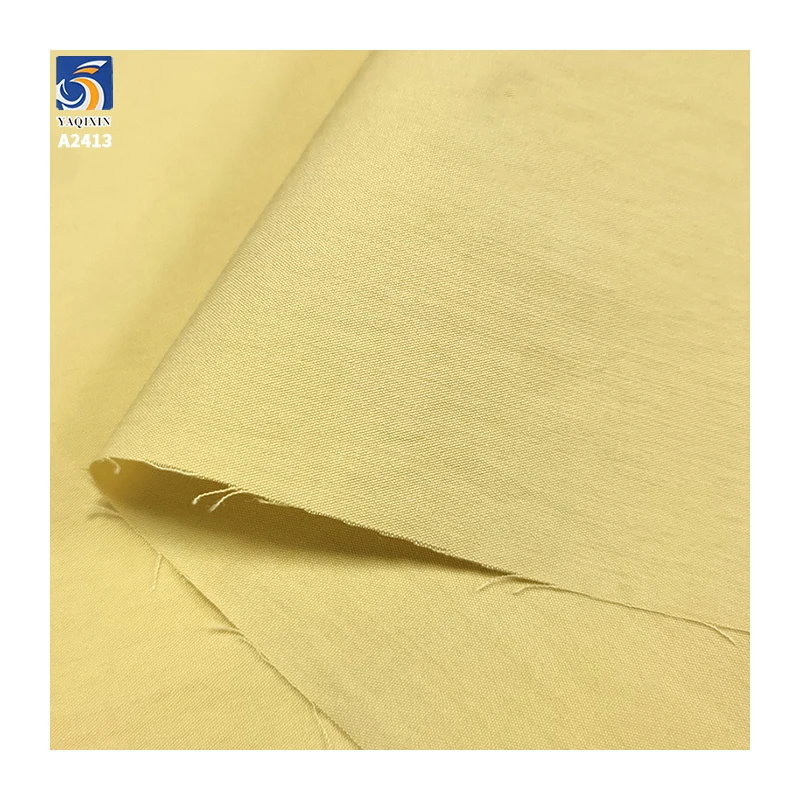 A2413 130g/m² Cotton and Nylon Blended Poplin Fabric Plain Weave Slightly Wrinkled Texture Shirt Dress Soft Poplin Cotton Fabric - 图片 2