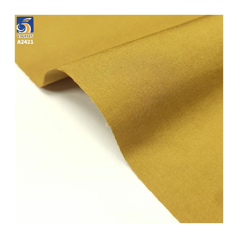 A2421 170g/m² 45% Cotton and 55% Nylon Blended Dark Bamboo Plain Poplin Fabric Poplin Cotton Dresses Fabric for Woman - 图片 2