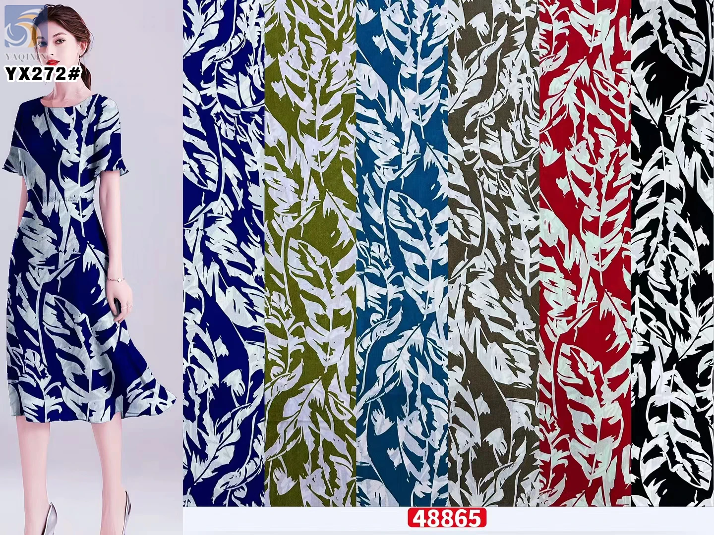 YX272 Cheap Rayon Fabric Polynesian Digital Print Design for Women's Dresses - 图片 6