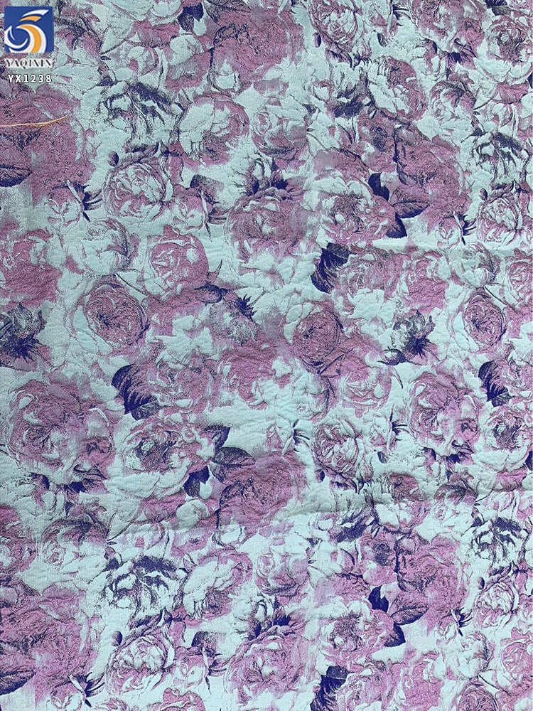 YX1238 Guangzhou China Suppliers Customized Brocade Fabrics Textiles Poly Jacquard Brocade Fabric for Home Textile Dress - 图片 4