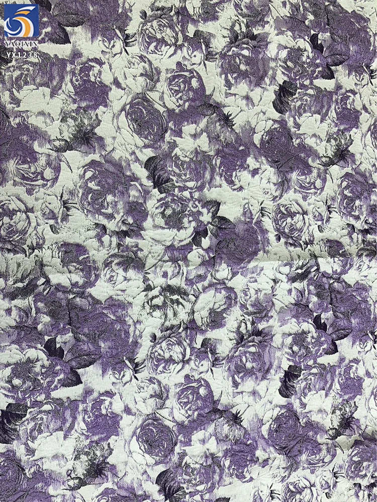 YX1238 Guangzhou China Suppliers Customized Brocade Fabrics Textiles Poly Jacquard Brocade Fabric for Home Textile Dress - 图片 3