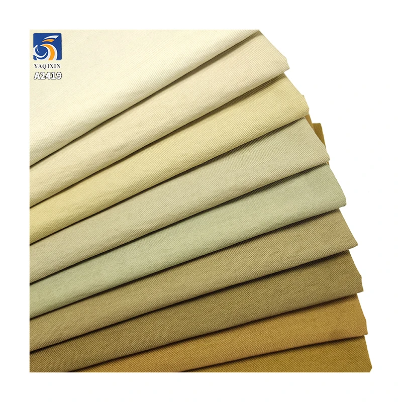 A2419 150g/m² Wholesale 50S 65% Cotton 35% Nylon Cavalry Twill Fabric High Density Twill Cotton Blend Fabric for Pants - 图片 2