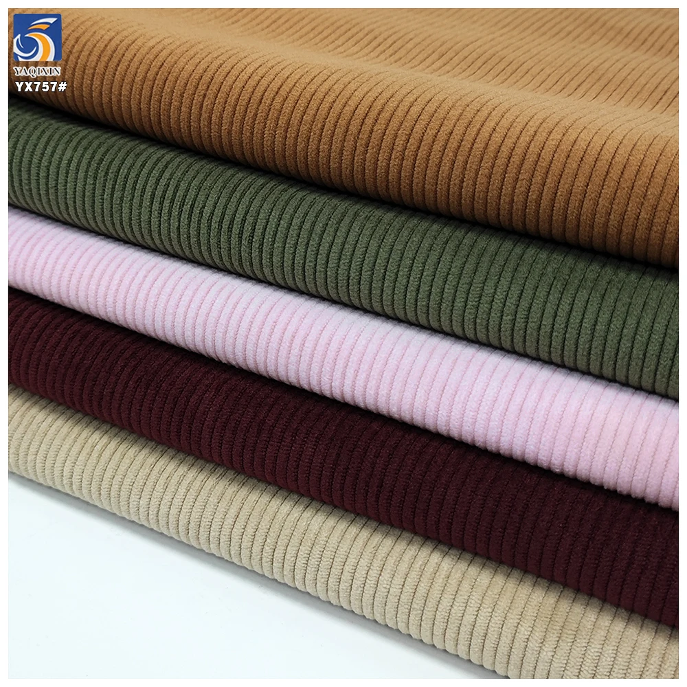 YX757 New 100 Polyester 8W Corduroy Fabric Cheap High Quality Woven Plain Corduroy Fabric for Jackets and Pants - 图片 6