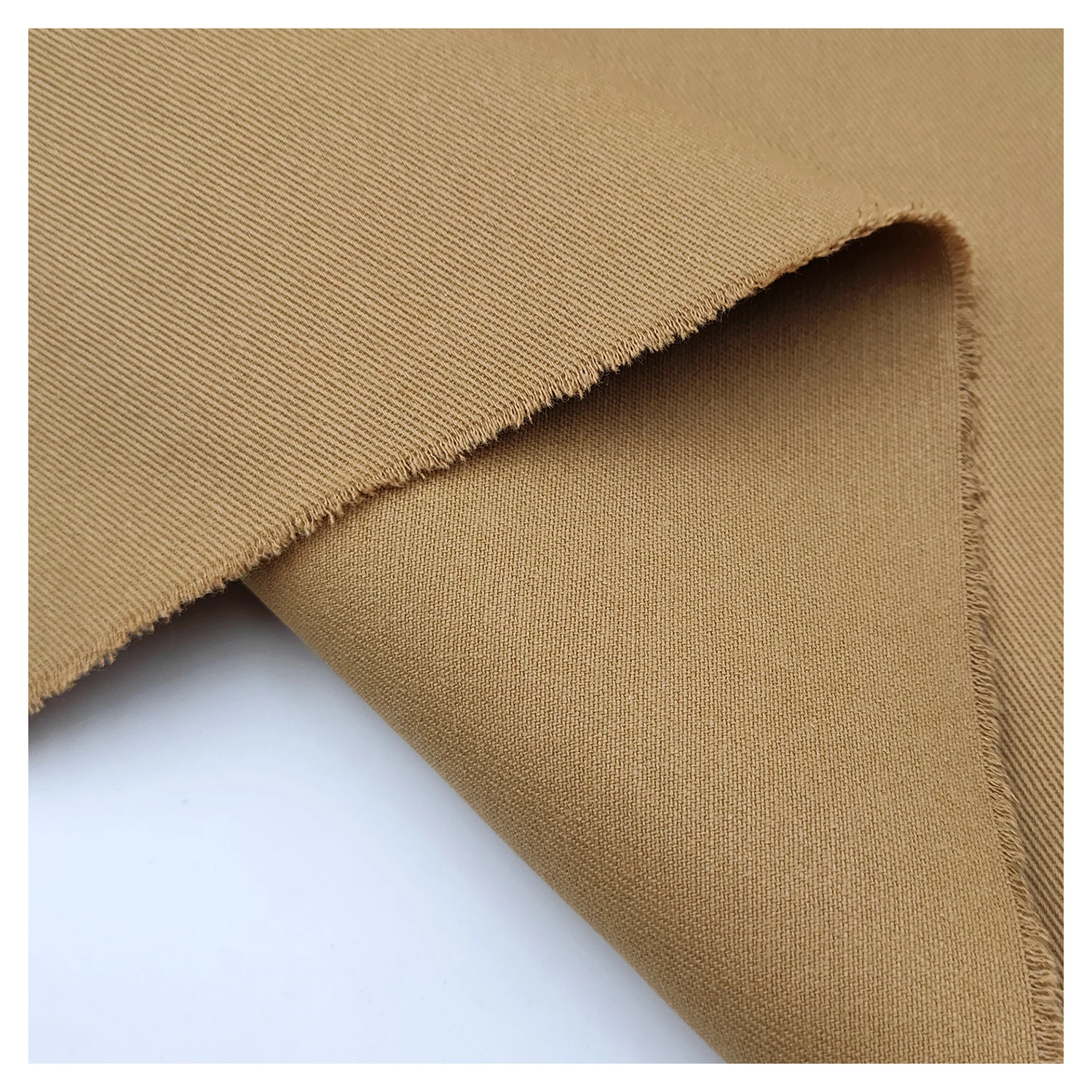 A2188 270gsm Khaki Chino 100%Cotton Twill Fabric Man Jacket Shirt Cotton Bengaline Fabric for Clothing Textile - 图片 2