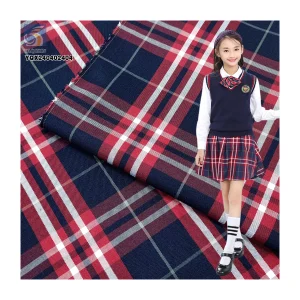 High Quality 190gsm 60 Cotton 40 Polyester 60 Cotton 40 Polyester Yarn Dyed Plaid Fabric Girls School Uniform Ghana African