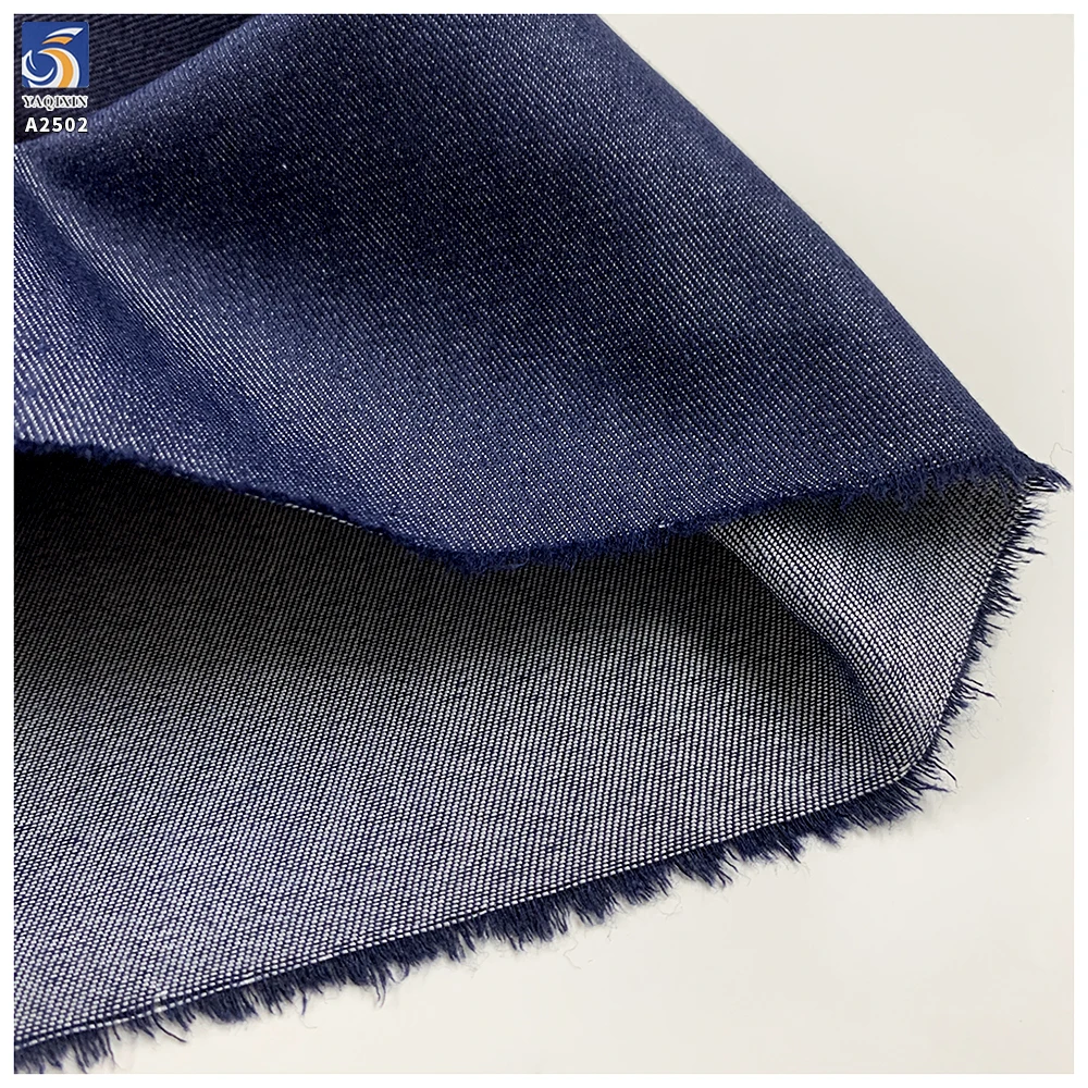 A2502 100D 150gsm Lightweight Washed Denim Look Fabric Cotton Polyester Lyocell Blend 178cm Jacket Coat Pant Fabric - 图片 4