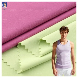 YX1176 87% Polyester 13% Spandex 180gsm Wear Yoga Wear T-Shirt Fitness Sports Fabric Cotton-Like Single-Sided Knitted Wicking