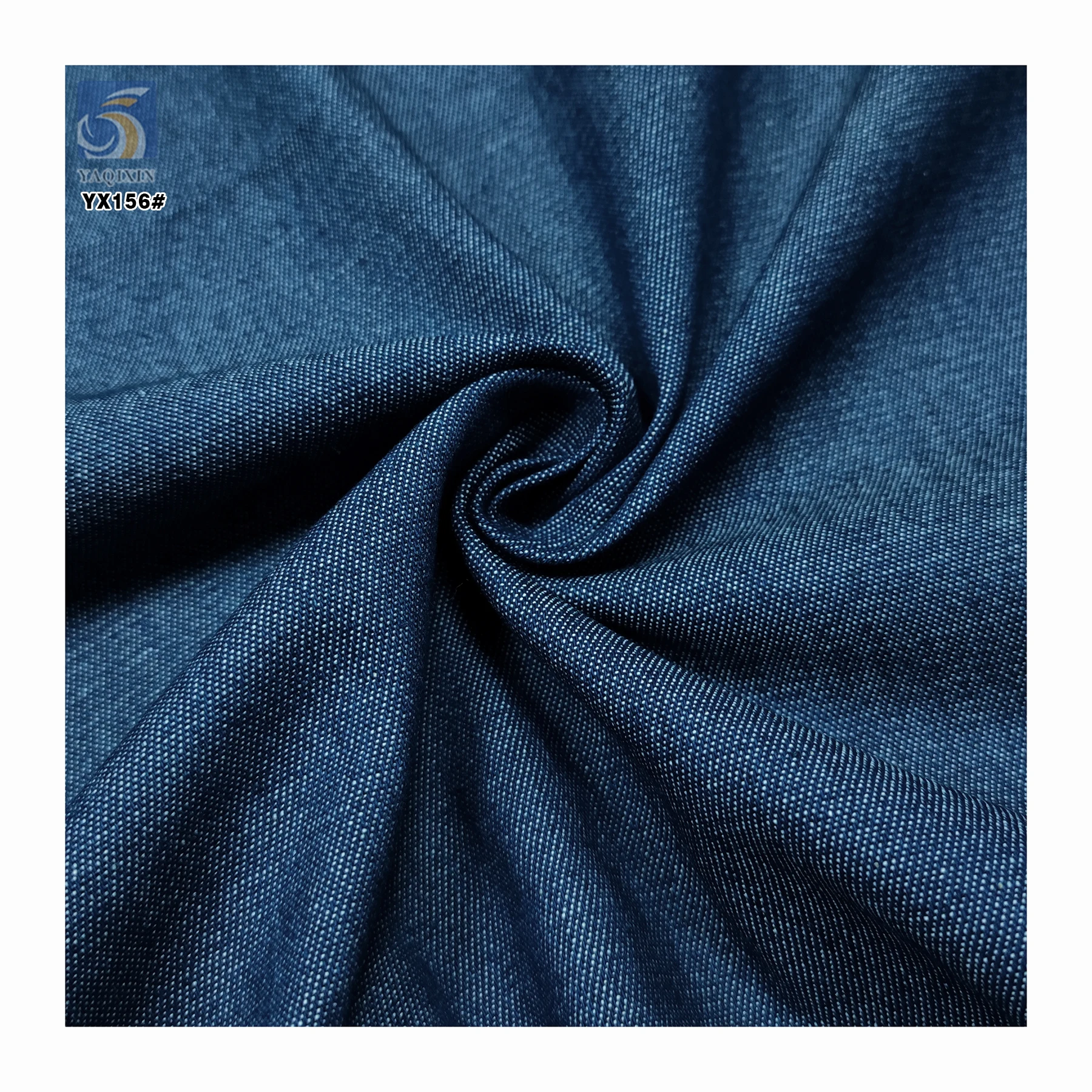 YX156 Good Quality Price 16*16 Washed Dyed Blue 100% Cotton 6 oz Denim Fabric for Jeans Pants - 图片 4