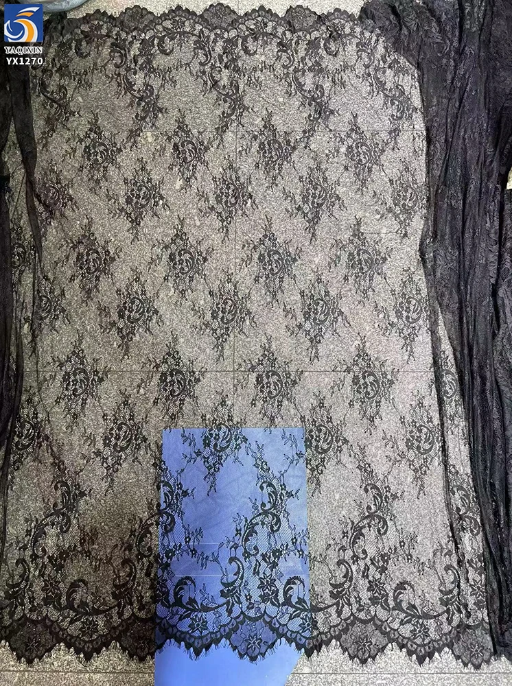 YX1270 Popular in the Britain Luxurious Duchess White Wedding Lace Soltis Fabric Woven Eyelash Lace Fabric Flowers for Bride - 图片 5