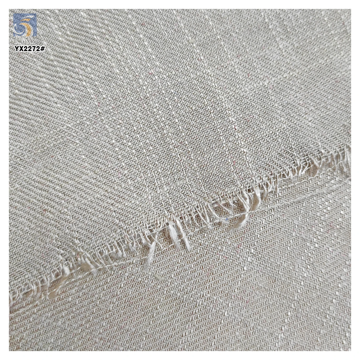 YX2272 High Quality 180gsm Twill Slub Cotton Fabric Woven Pure Color 55% Linen 45% Cotton Blend Fabric for Shirt/Pants - 图片 4