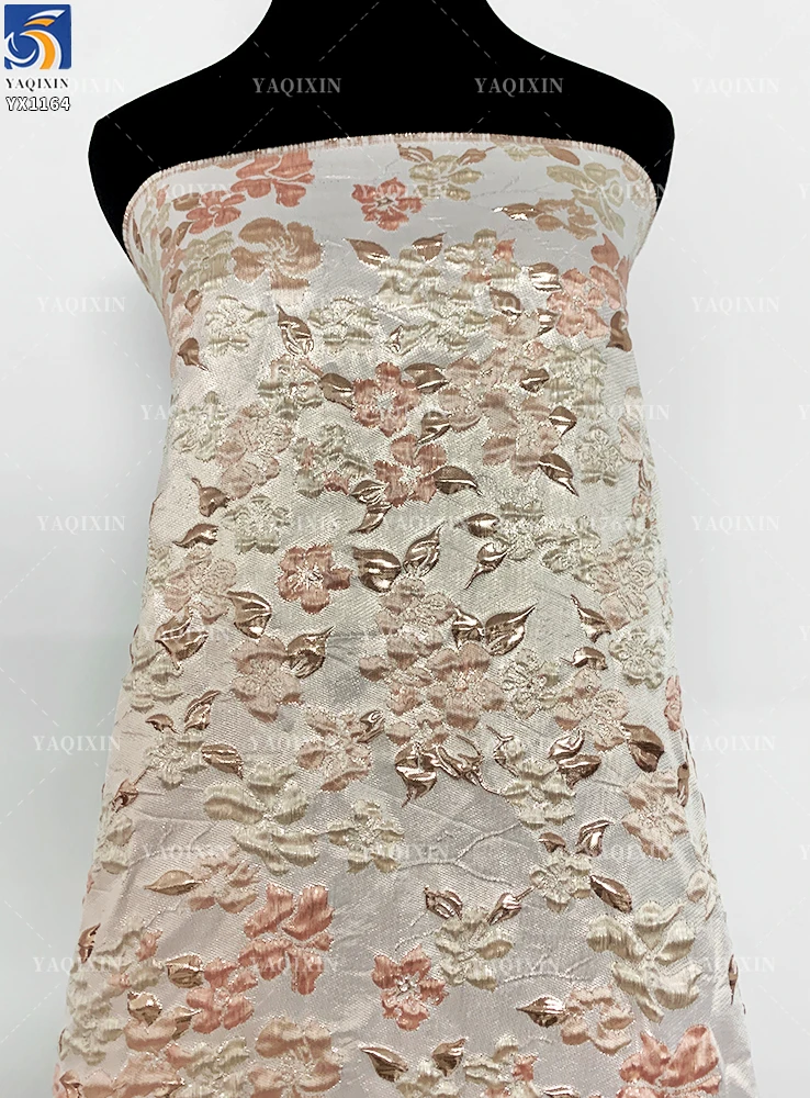 YX1164 180gsm Woven 100% Polyester 3D Jacquard Brocade Fabric Latest Woman Dresses for Clothing - 图片 4