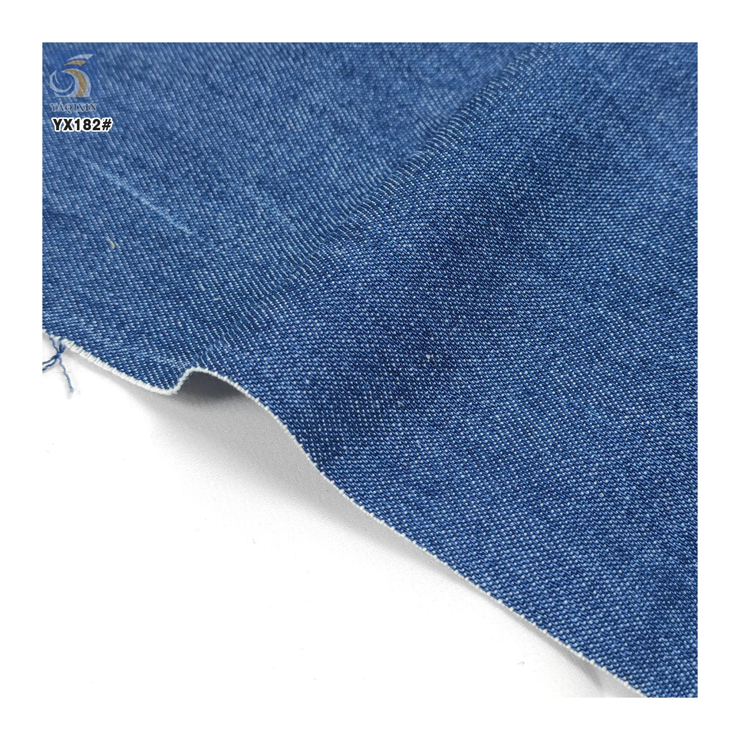 YX182 Alibaba Gold Top Supplier 12S Washed 8 oz Heavy Dark Blue Denim Fabric 100% Cotton for Jacket&Shirts - 图片 5