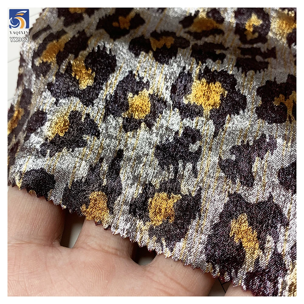 YX982 2026 New Arrivals 105gsm Chiffon Fabric With Two-Tone Leopard Print Fabric Chiffon Customization for Clothing Pants - 图片 2