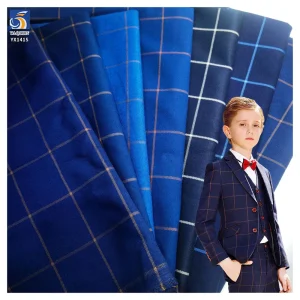 YX1415 High Quality 290gsm 70%Polyester 30%Viscose TR Men Suit Fabric British Plaid Yarn-Dyed Fabric for School Uniform Suit