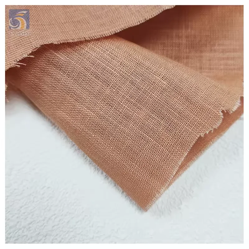 YX2377-1 Wholesale 120gsm Washed 100% Linen Fabric for Men Shirt