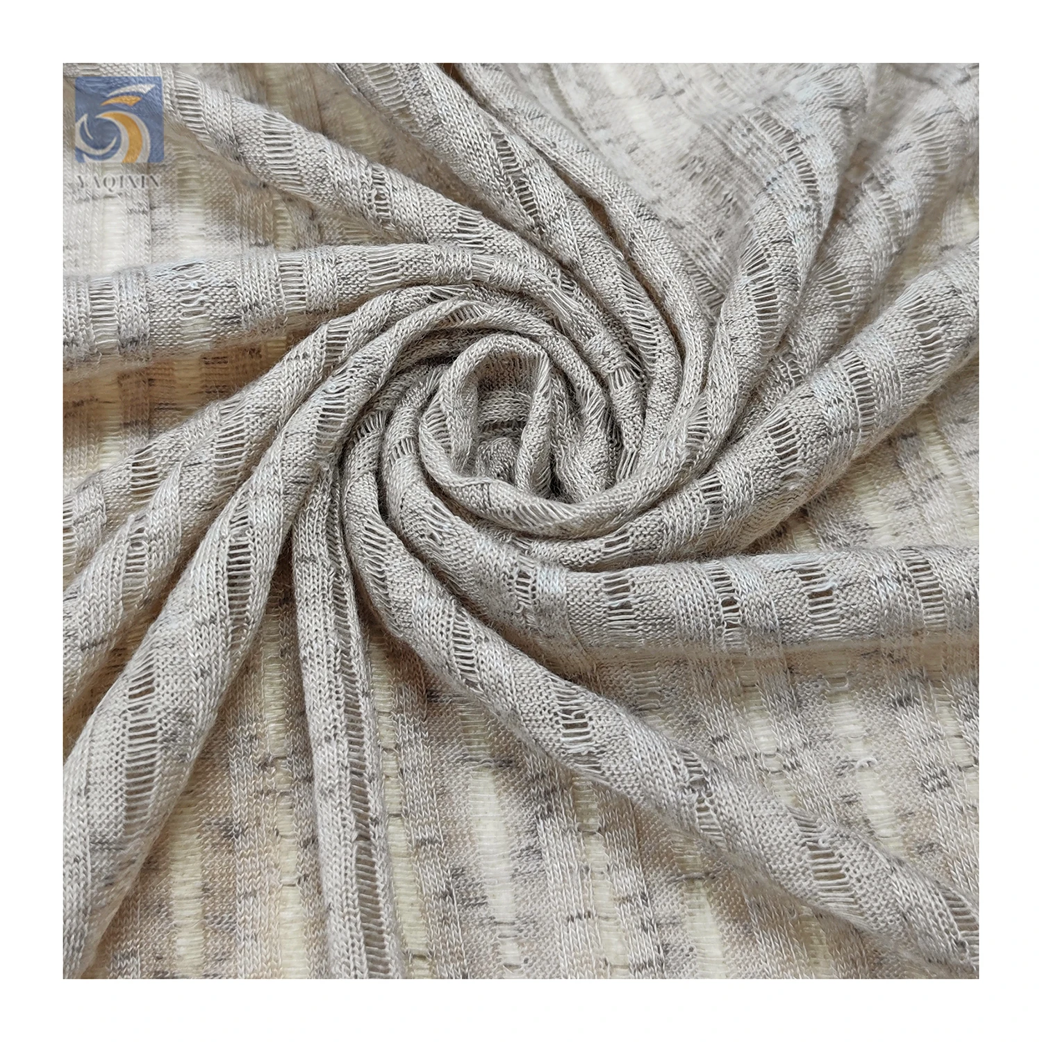 YX134 New Arrival Summer Polyester Women's Shirt Fabric 25% Rayon/75% Polyester Striped Knitted Fabric - 图片 5