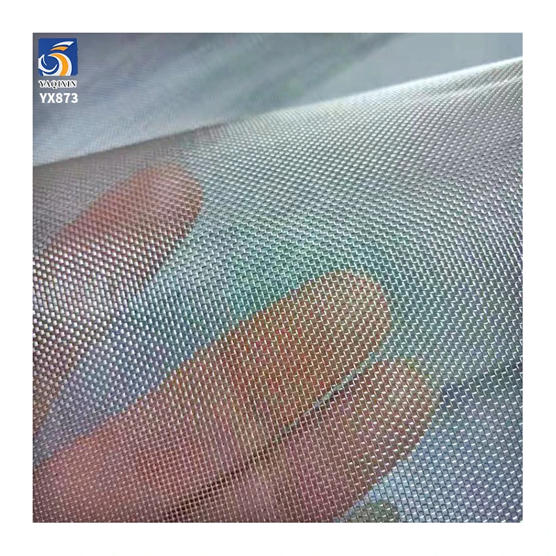 YX873 Wholesale Hard Feel Plain Tulle Width 160cm Knitted 40D 100 Polyester Shiny Mesh Fabric for Mosquito Nets Bags Skirt - 图片 5