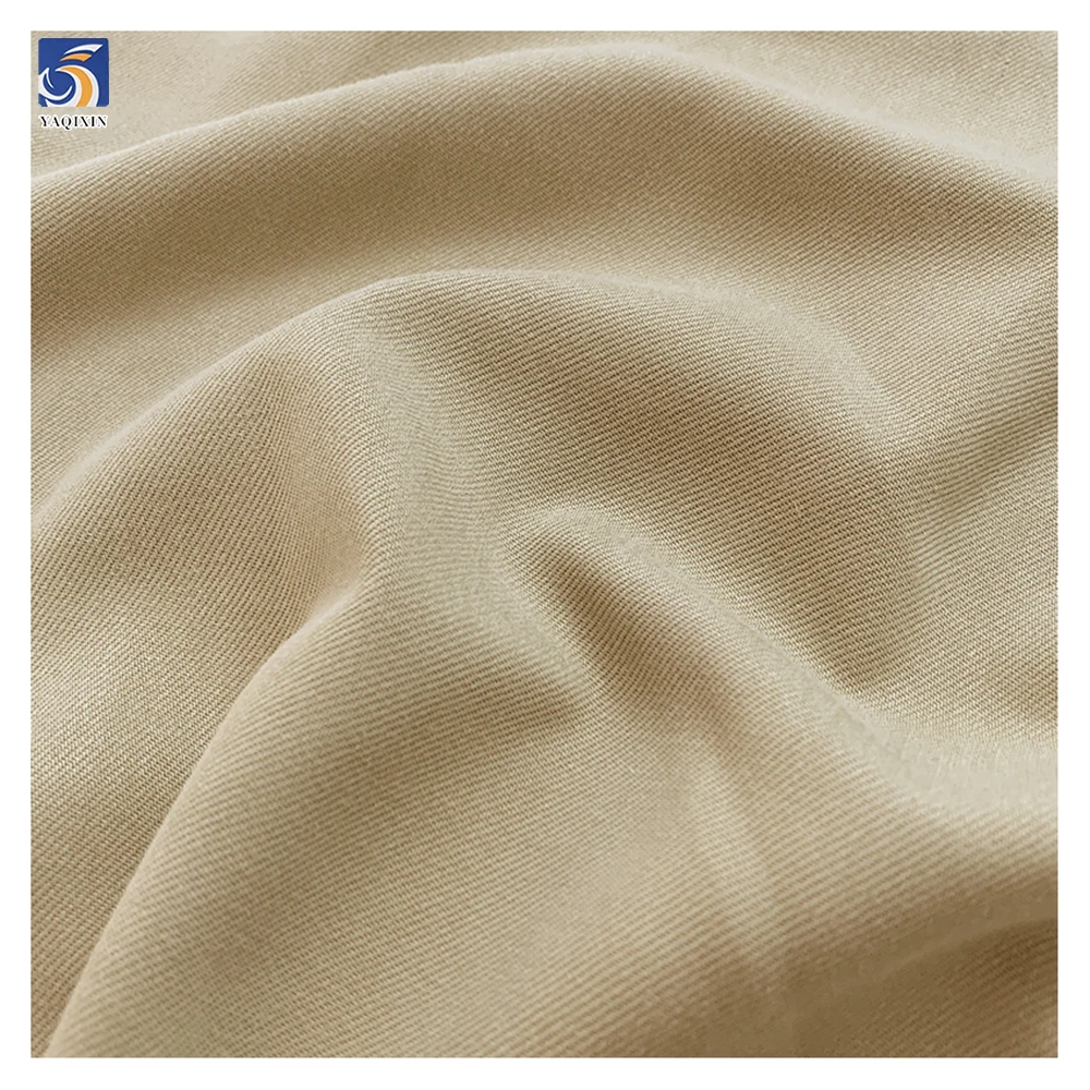 A2472 300gsm Heavyweight Khaki Lyocell Twill Fabrics Wholesale 40% Cotton 60% Lyocell Fabric for Men's Shirt Jacket - 图片 6