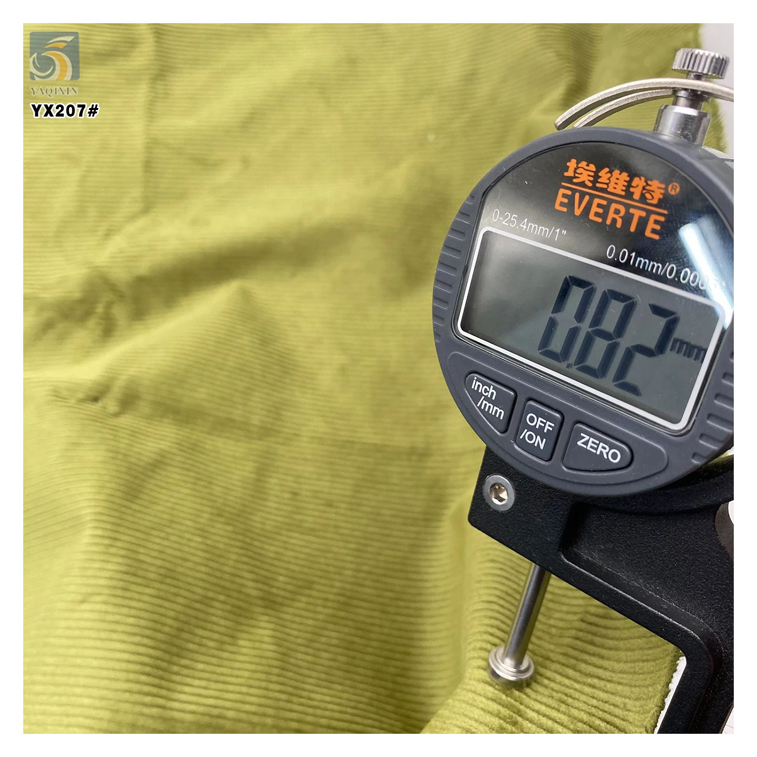 YX207 China Manufacturer 330gsm Heavyweight 12 Wale Stretch 97% Cotton 3% Elastane Corduroy Fabrics for Women Dresses - 图片 2