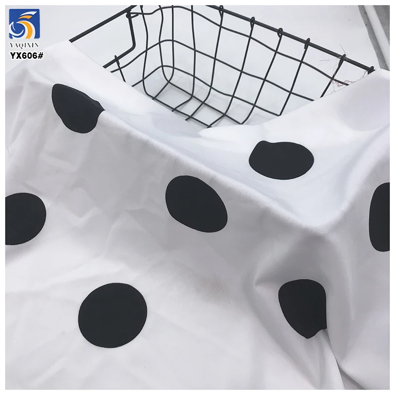 YX606 Classic Design 100D 100gsm Polyester 3MM Polka Dot Digital Printed Chiffon Fabric for Women's Long Dress - 图片 3