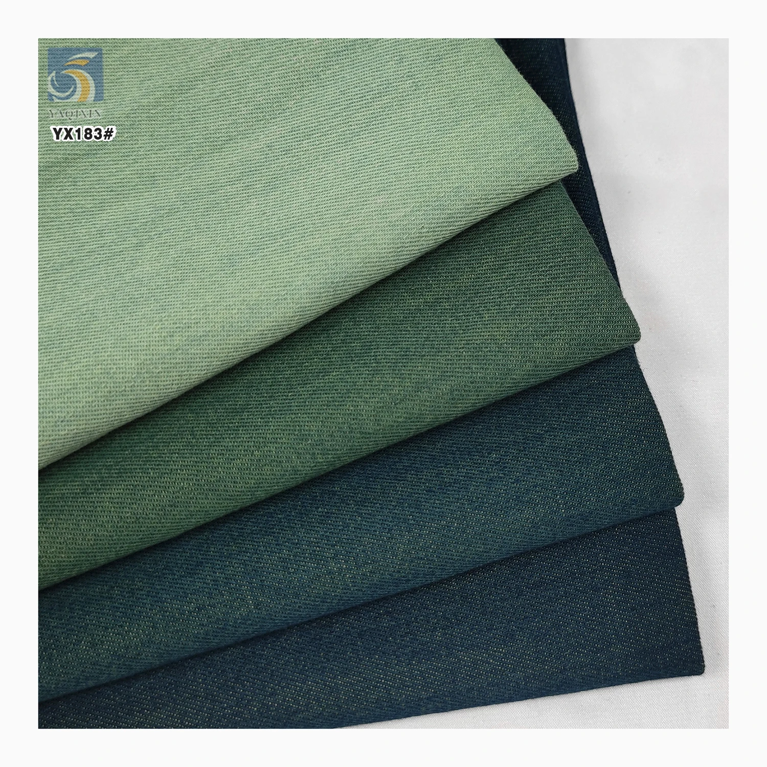 YX183 New Arrival Washed Wholesale Jean Cotton Twill Denim Fabric 150gsm 175CM 100% Cotton Light Denim Fabric - 图片 6