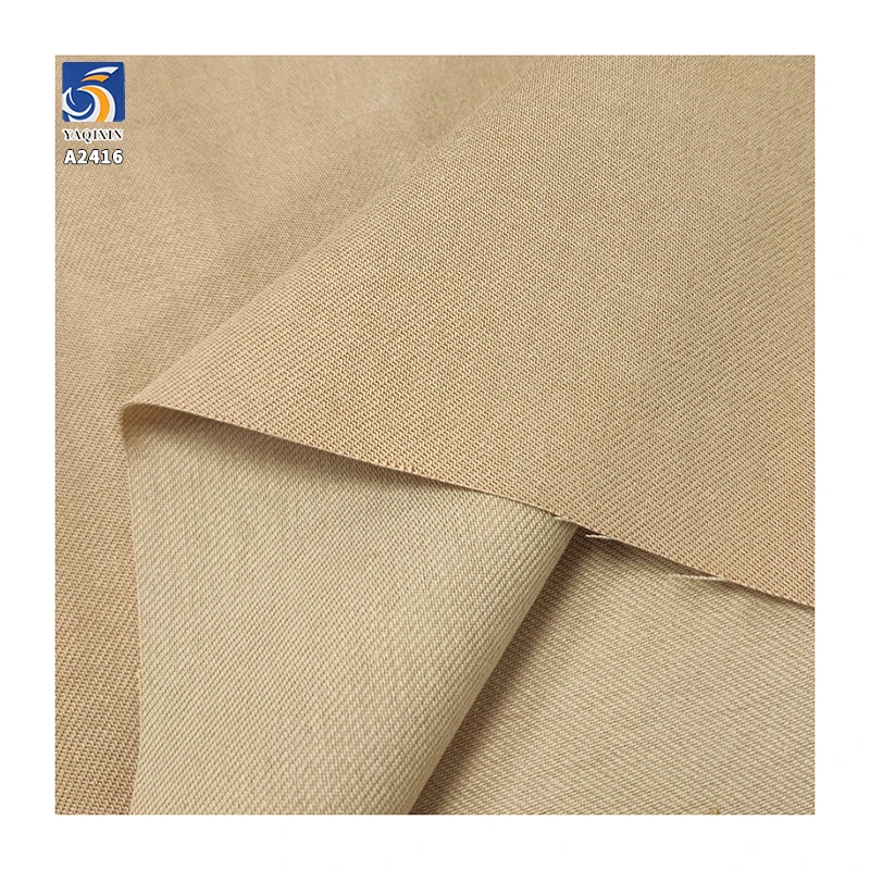 A2416 300g/m² 40% Cotton Blended Lyocell 10s Twill Cotton Fabric Heavyweight Shirt Wide-Leg Pants Fabric - 图片 3